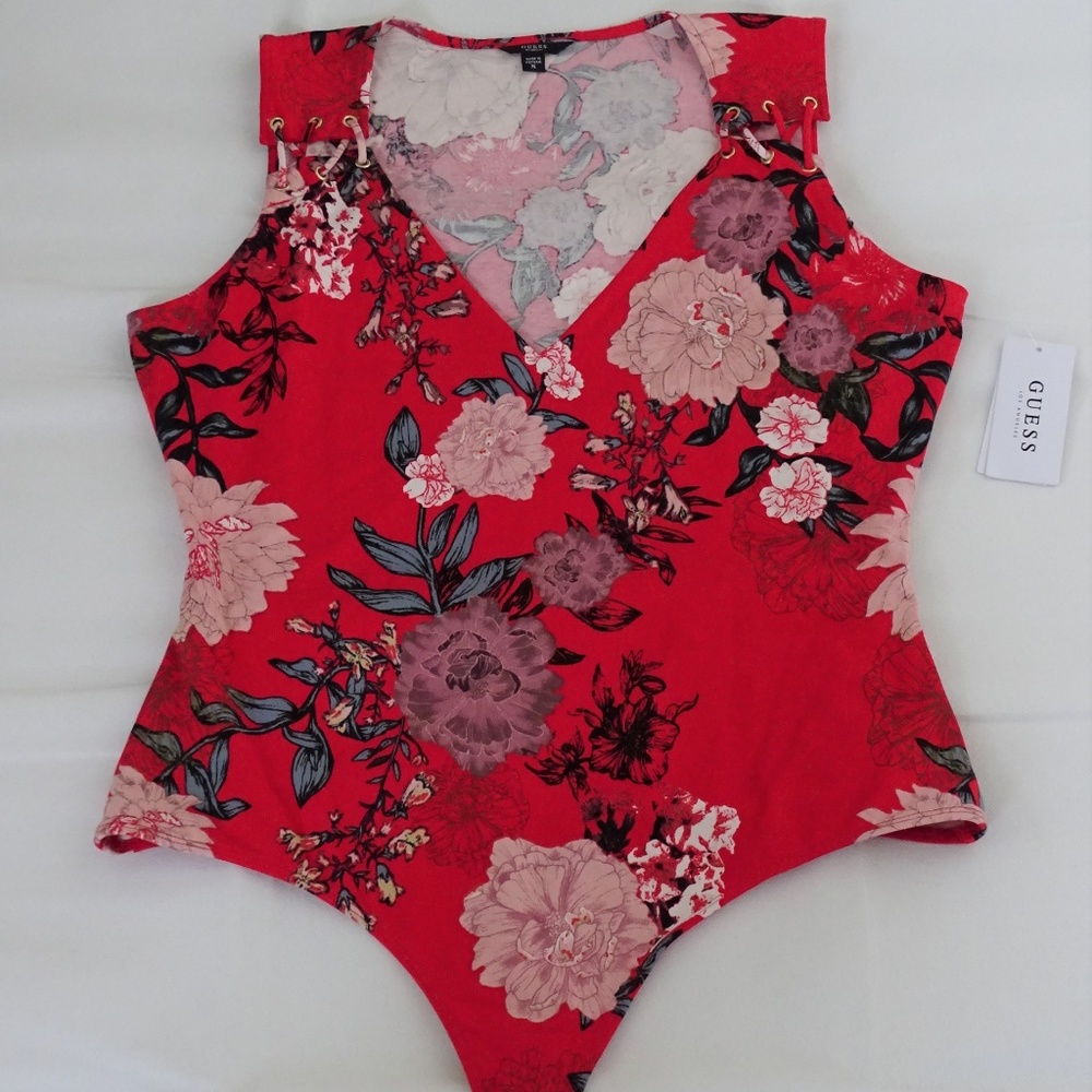 Guess Sophina Lace Up Bodysuit